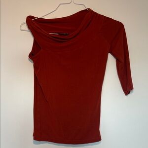 Elegant Red Off-Shoulder Top